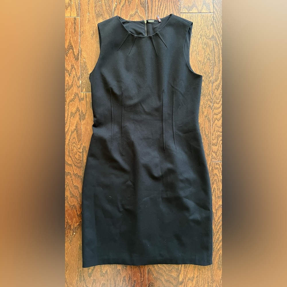 Elie Tahari Womens Black Viscose Blend Sleeveless Shift Dress Size 10
